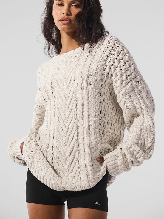 Sweaters - 2. ALO Yoga Cable Knit Crew Neck Sweater